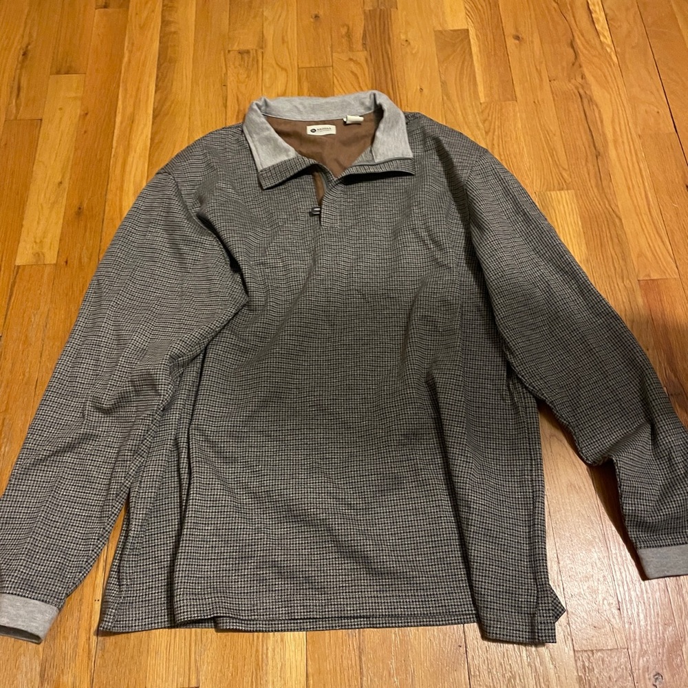 Long sleeve gray polo shirt never been worn